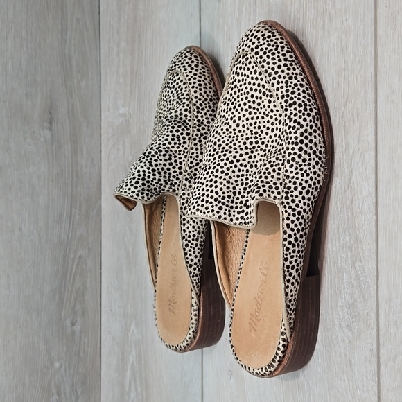 Madewell Women Fur Cheetah Mule Slip-On Loafers Shoes Sz 7 - Picture 2 of 13